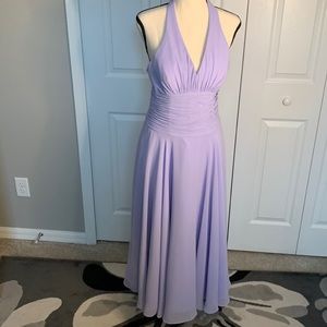 Vintage Landa halter dress.  Size 8. Lilac